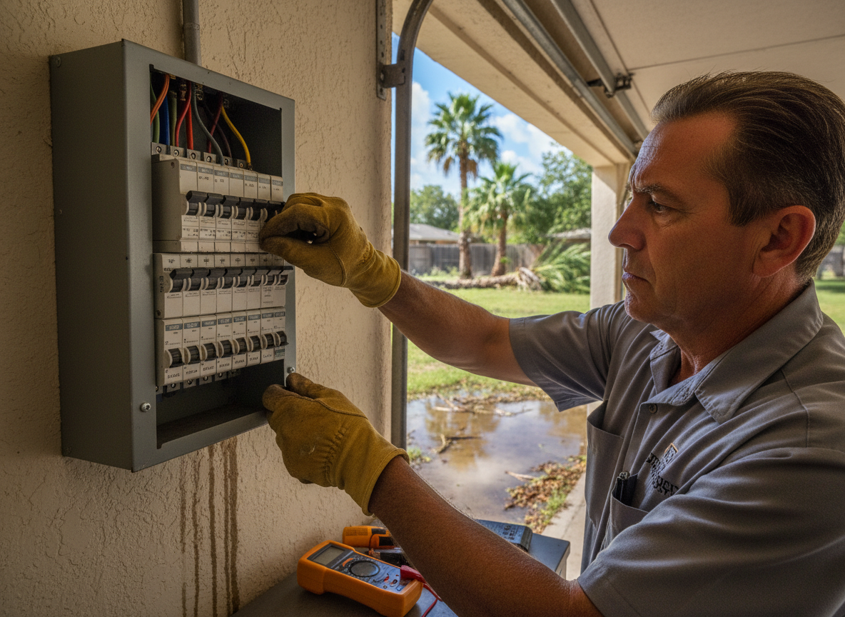 Resetting Breakers After Summer Storms in Laredo